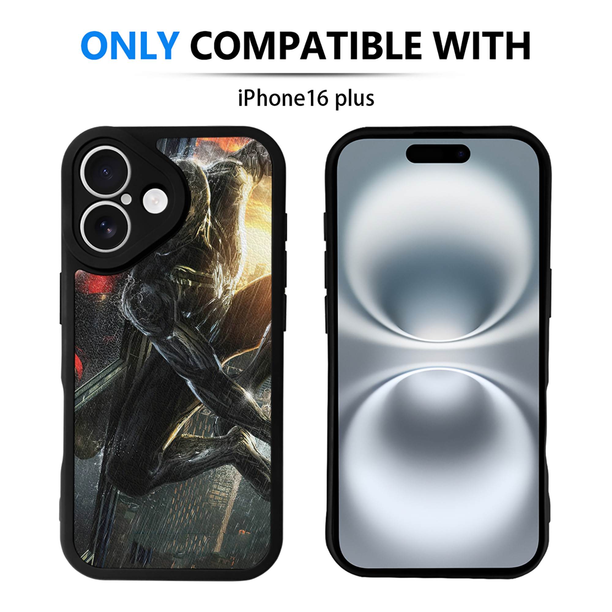 （画像用） Spider Man スパイダーマン 【iPhone 16シリーズ対応】シリコンスマホケース（レザー調） 材質：シリコン